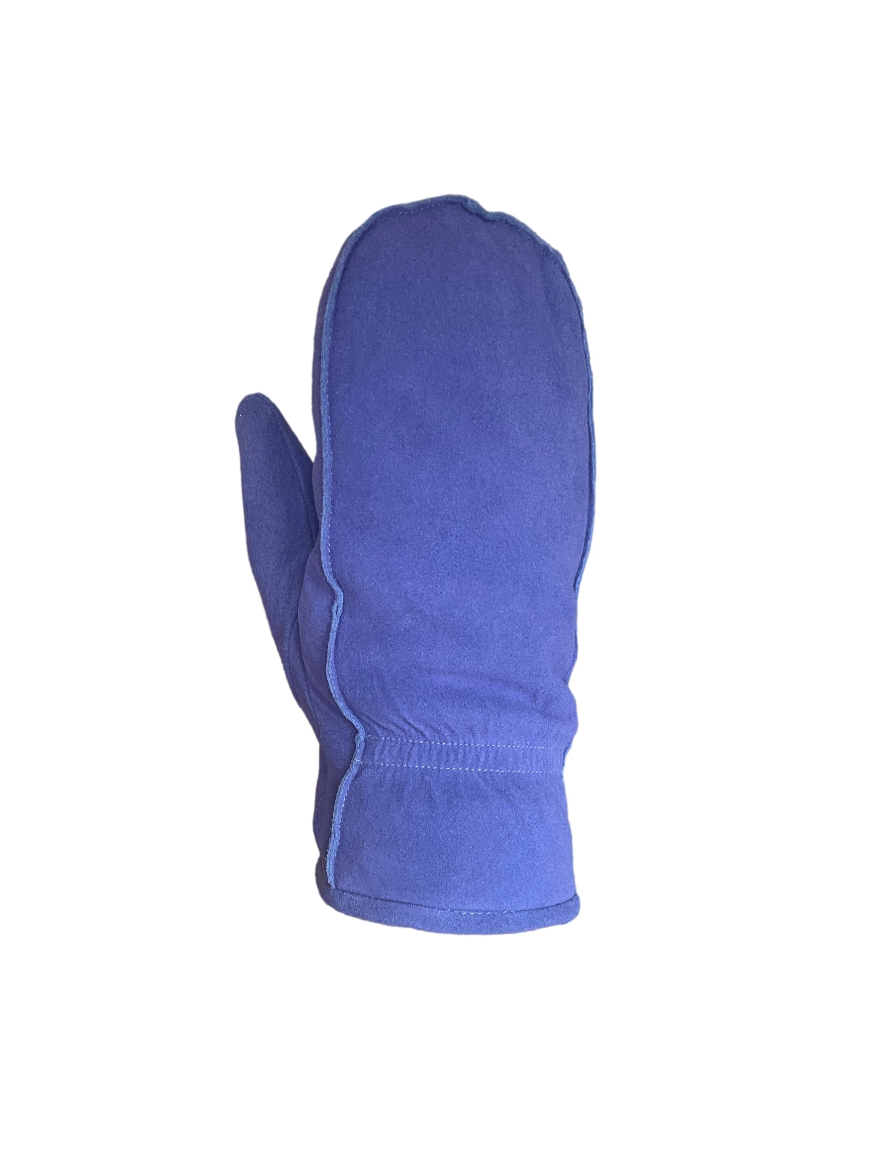 Ladies Suede Mitt With Glove Cornflower Blue