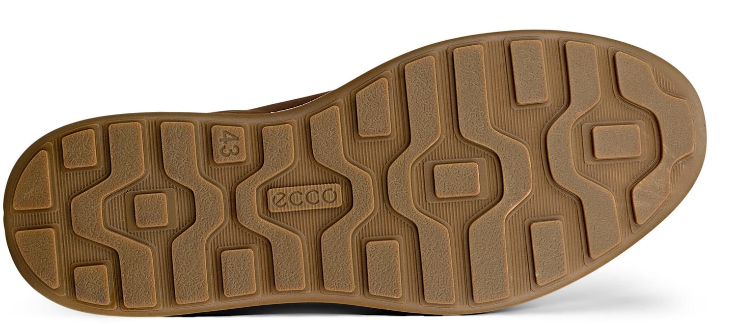 Shoe sole with tread and visible size 43 and Ecco logo.