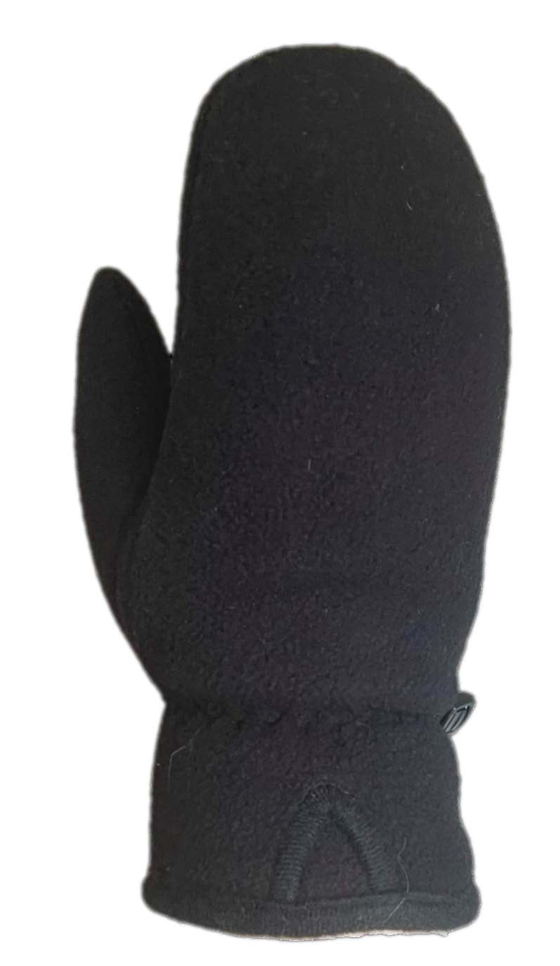 Black woolen mitten.