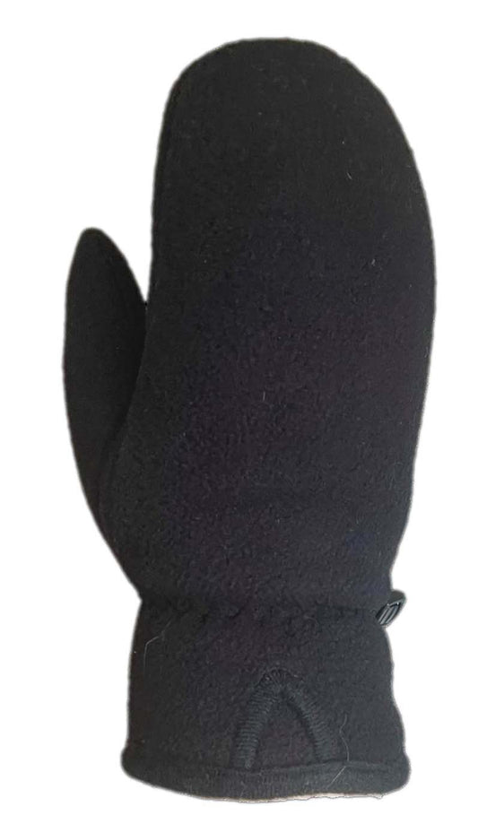 Black woolen mitten.