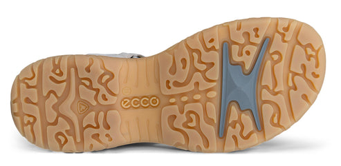 A sole with intricate patterns and an 'ECCO' logo.