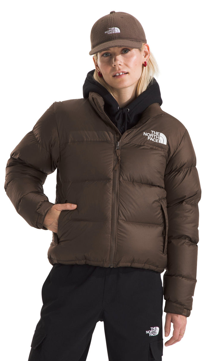 Women's 1996 Retro Nuptse Jacket Smokey Brown – Quarks Shoes