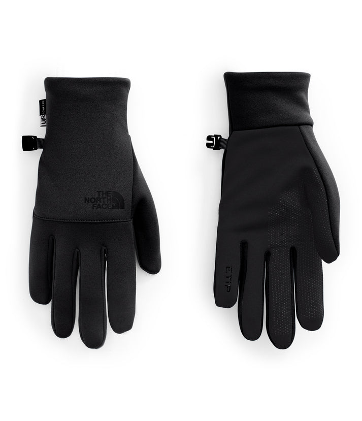 A pair of black gloves with adjustable wrist straps.