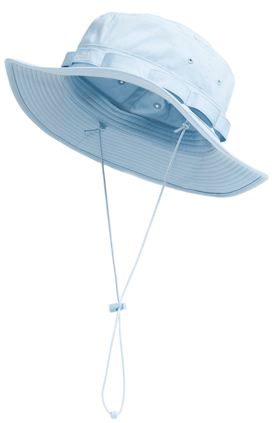 Light blue bucket hat with chin strap