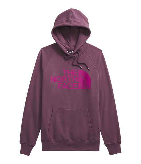 Maroon hoodie with a large magenta logo on the chest and drawstrings.