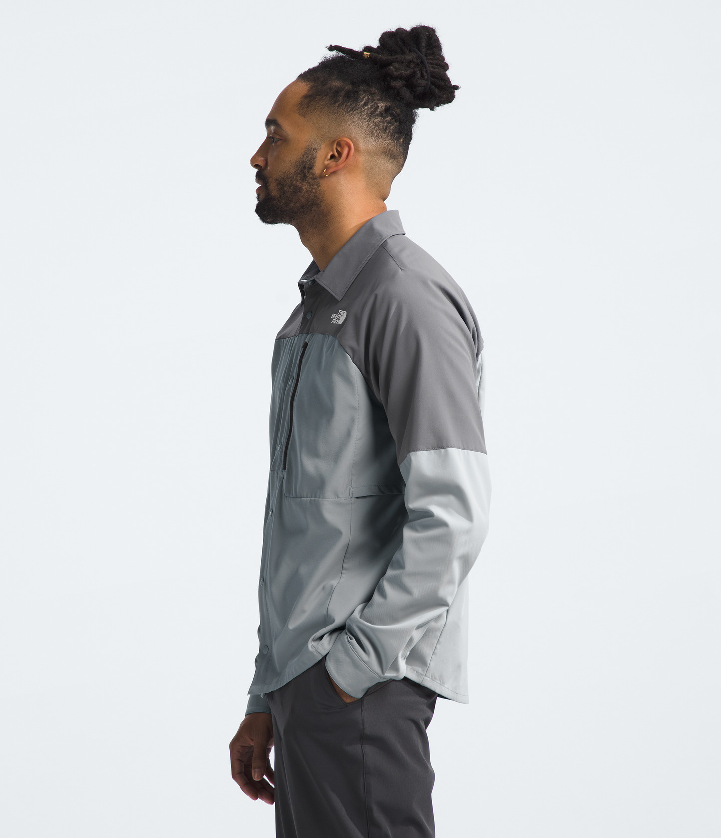 M First Trail Upf Ls Shirt High Rise Grey Smoked Pearl