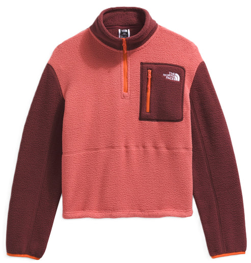A long sleeved, color-blocked fleece with a zipped chest pocket.