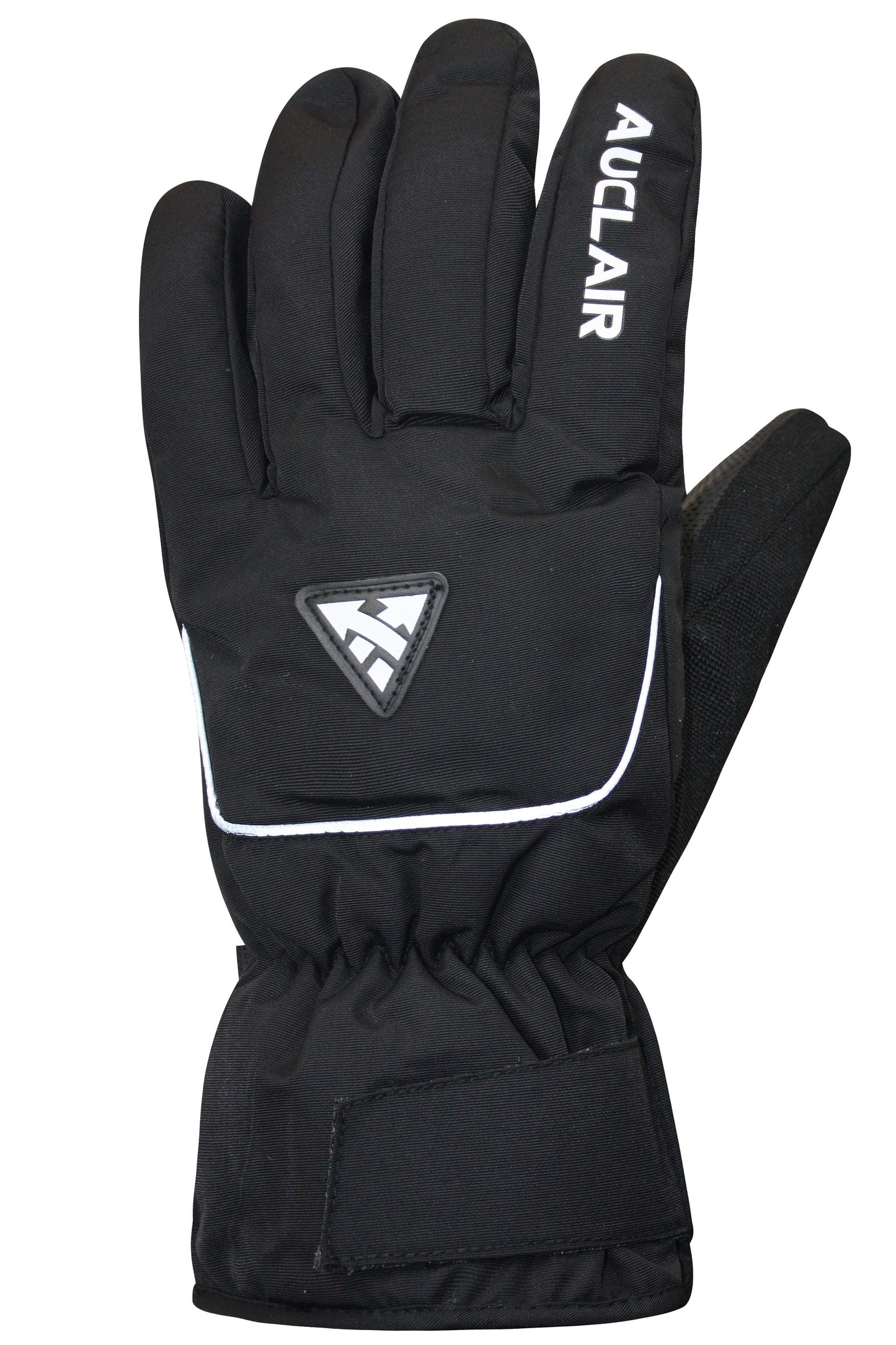 Black glove with visible logo and white stripes