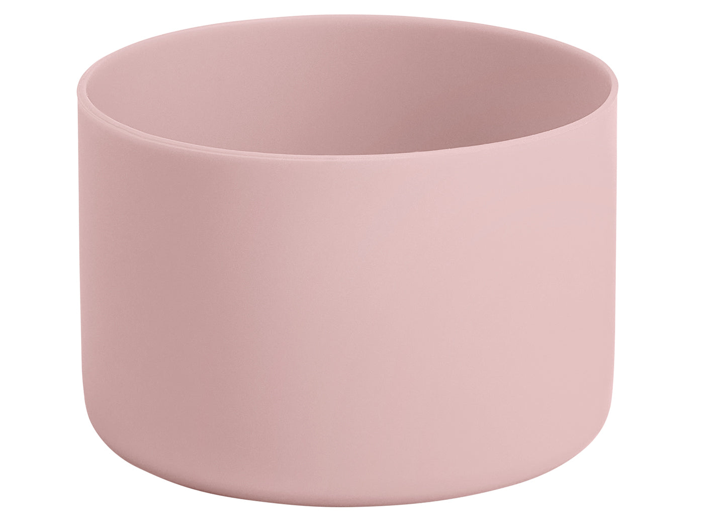 Cylindrical, pink silicone sleeve.