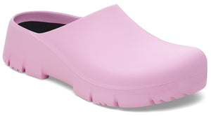 Light purple clog shoe with a chunky lug sole.