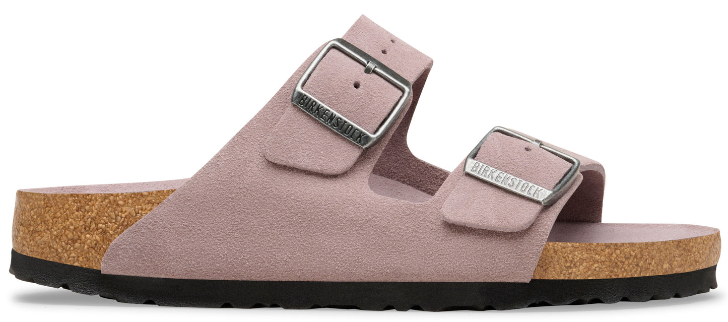 Pink Birkenstock style sandal with adjustable straps.