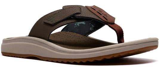 a brown sandal with a velcro strap