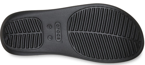 A black Crocs shoe bottom.