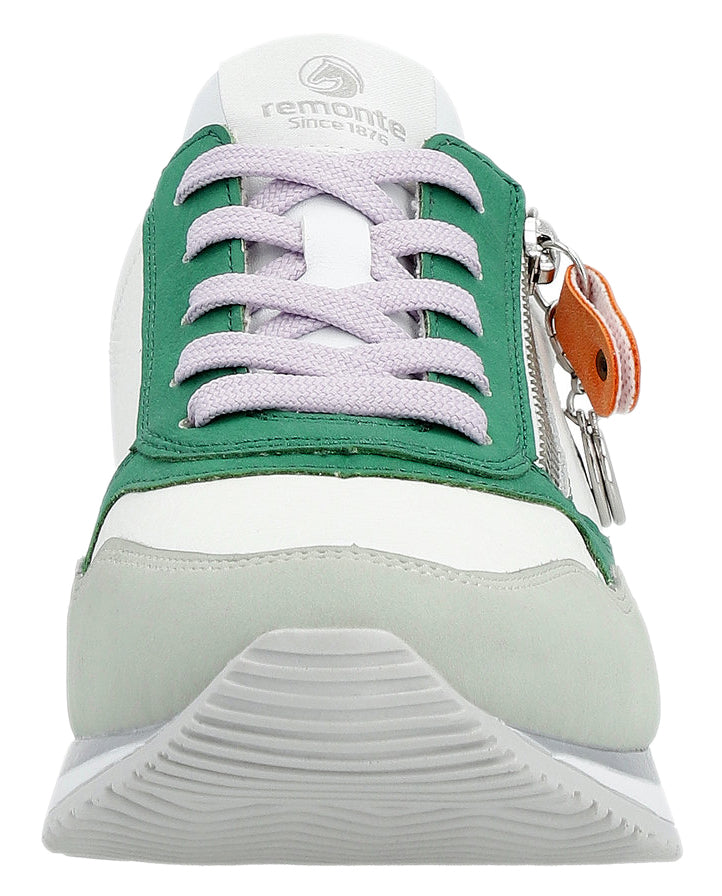 White Green Grey Lace Up