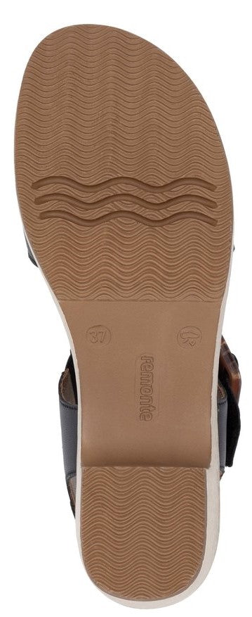 The sole of a sandal.