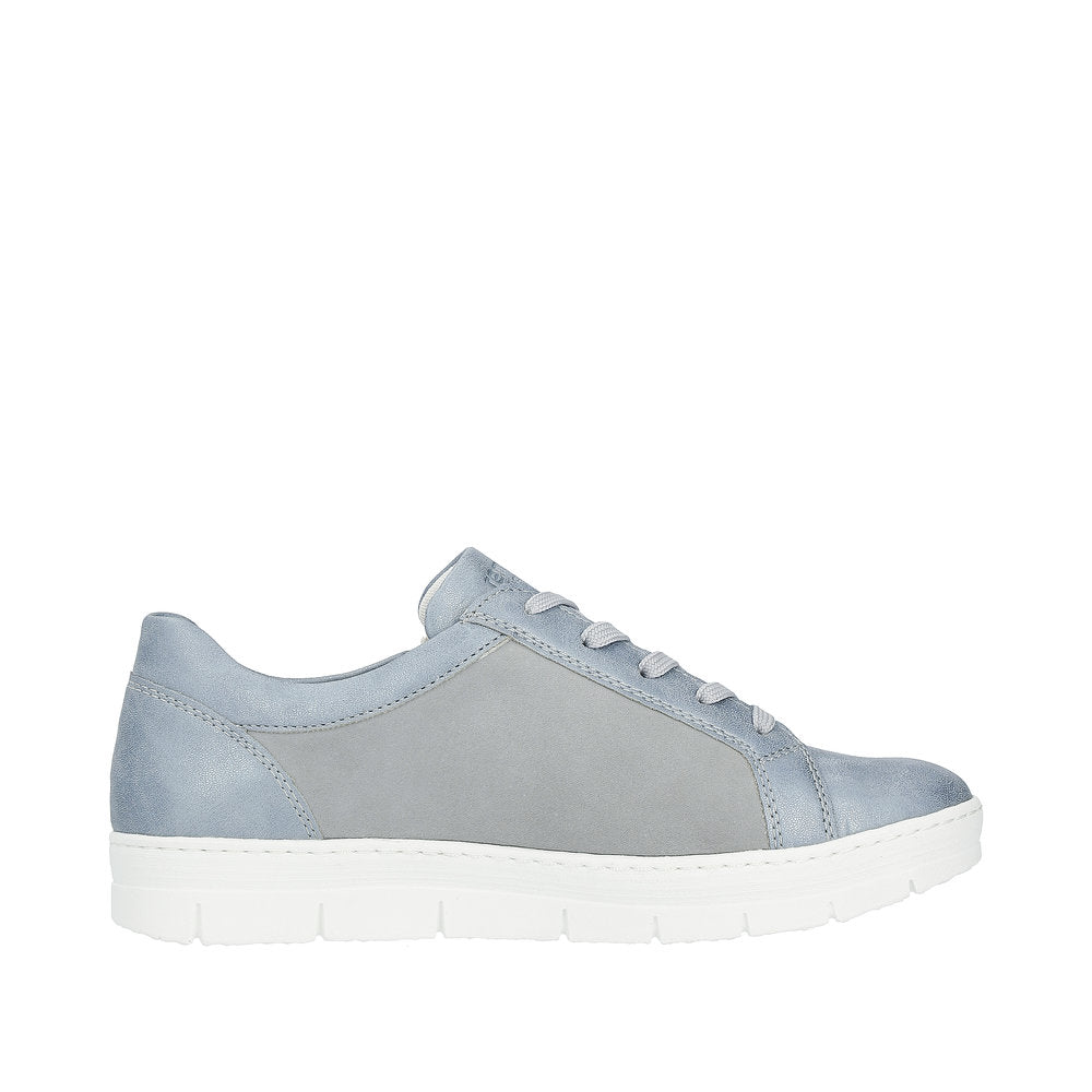 Blue Silver Lace Up