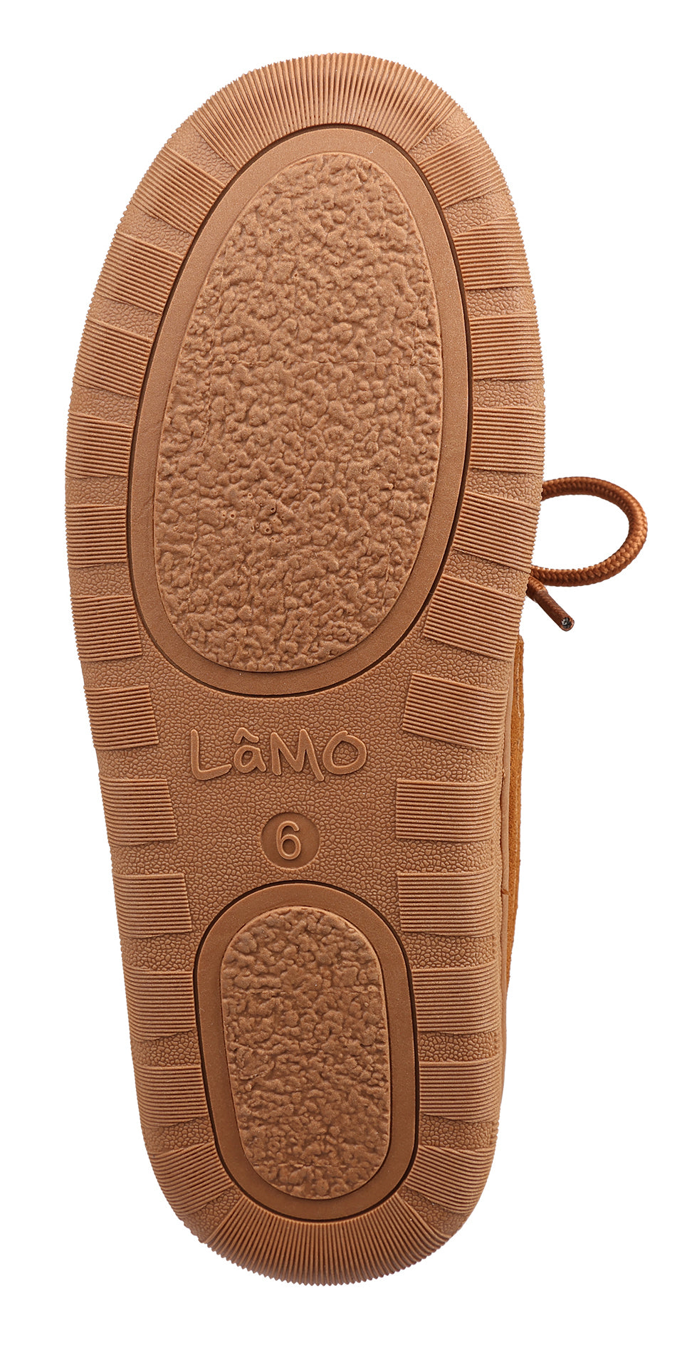 Shoe sole with Lamo and 6 text.