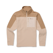 Abrazo Fleece Half-zip Jacket Khaki And Cream