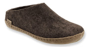 Wool Felt Clog Leather Sole