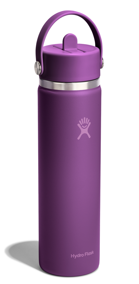 Purple flask with loop-cap.