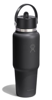 32oz Wide Flex Straw Travel Bottle Black