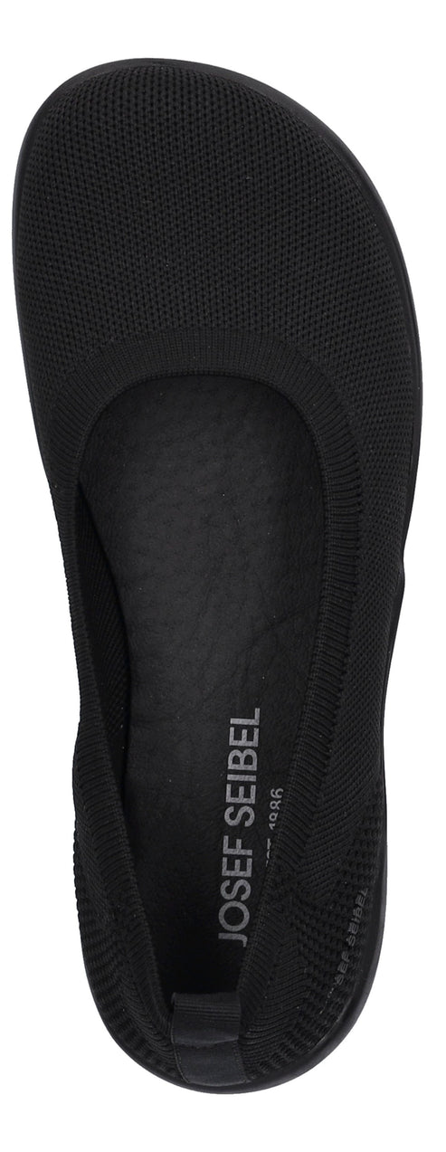 A black slip-on shoe.