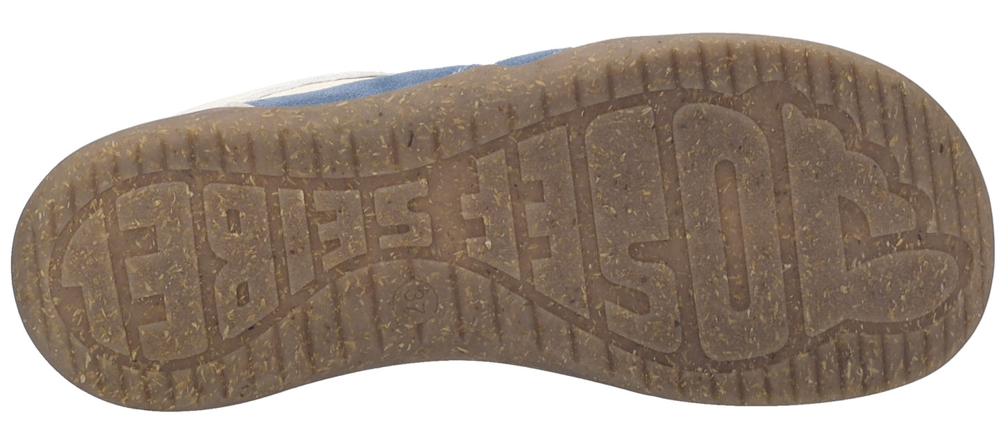 Shoe sole with embossed text.