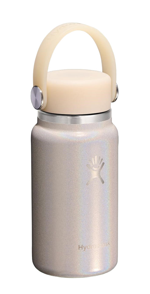 Iridescent canteen with off-white handle