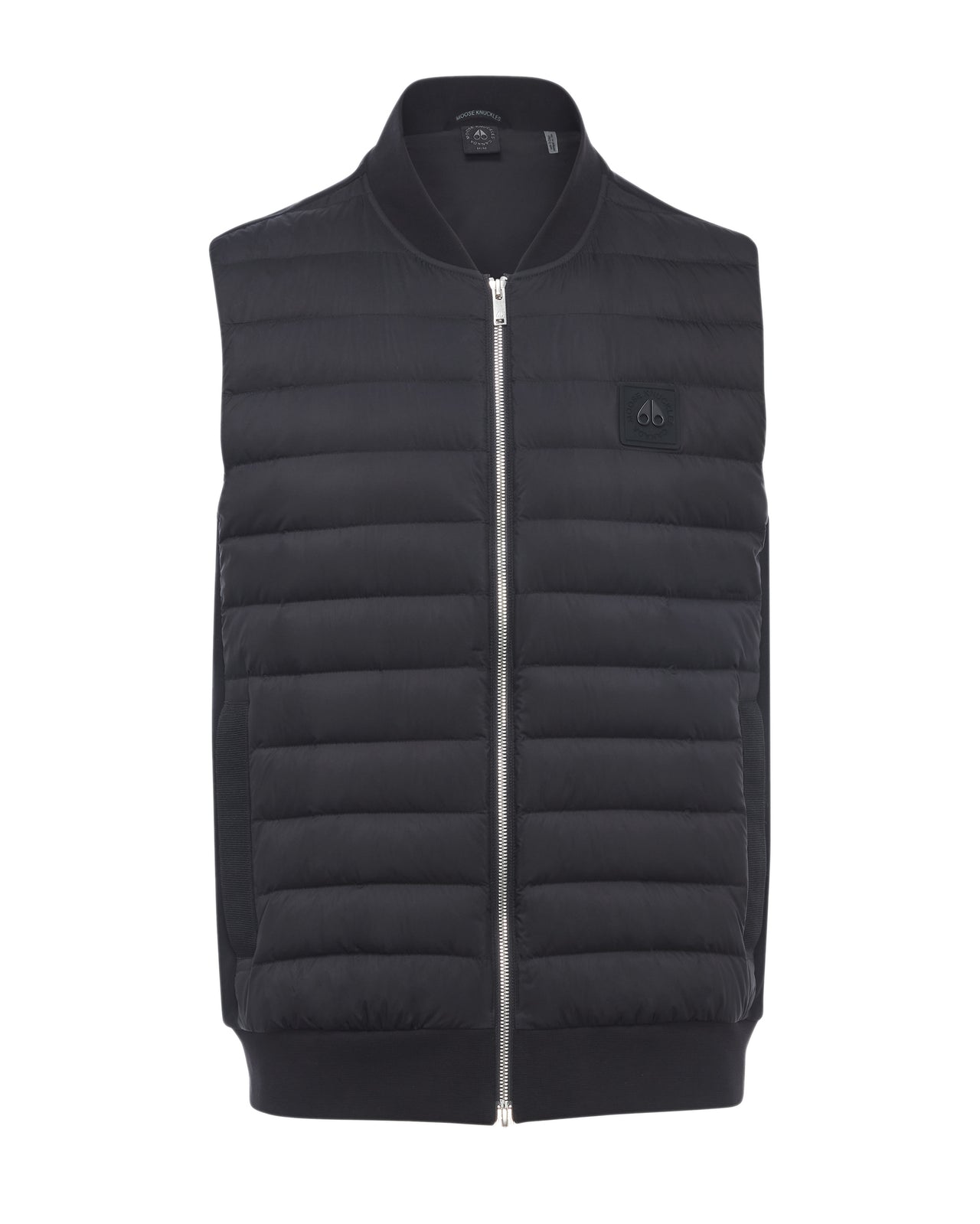 Black puffer vest with zipper