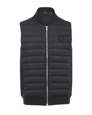 Black puffer vest with zipper