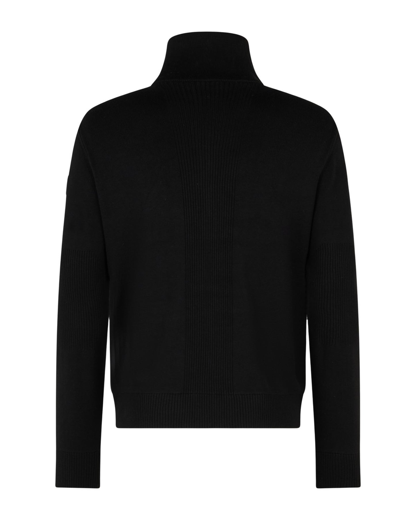 Black long-sleeved turtleneck sweater.