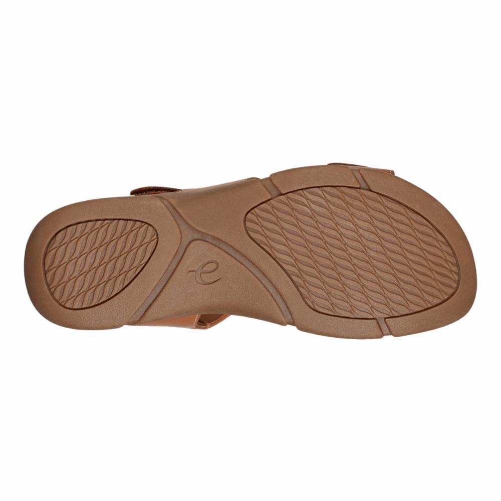 Brown sandal sole featuring textured pattern.