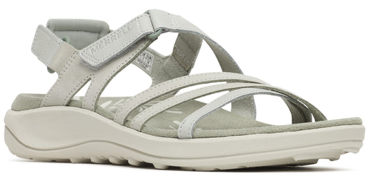 light gray sandal with multiple straps