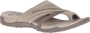 A light brown sandal.