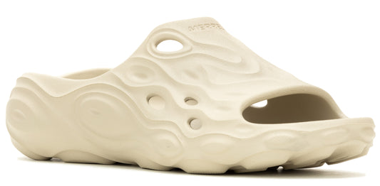 Beige wavy-textured clog with ventilation holes.