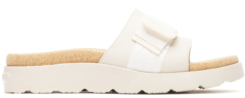 White sandal with bow.