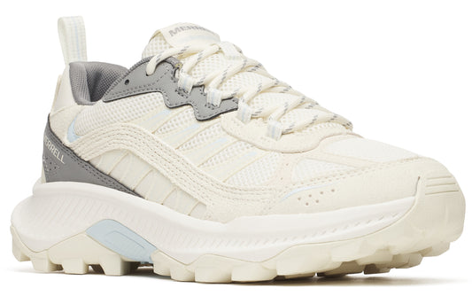 Off-white sneaker with a chunky sole and gray accents.