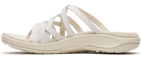 Off-white sandal with multiple straps.