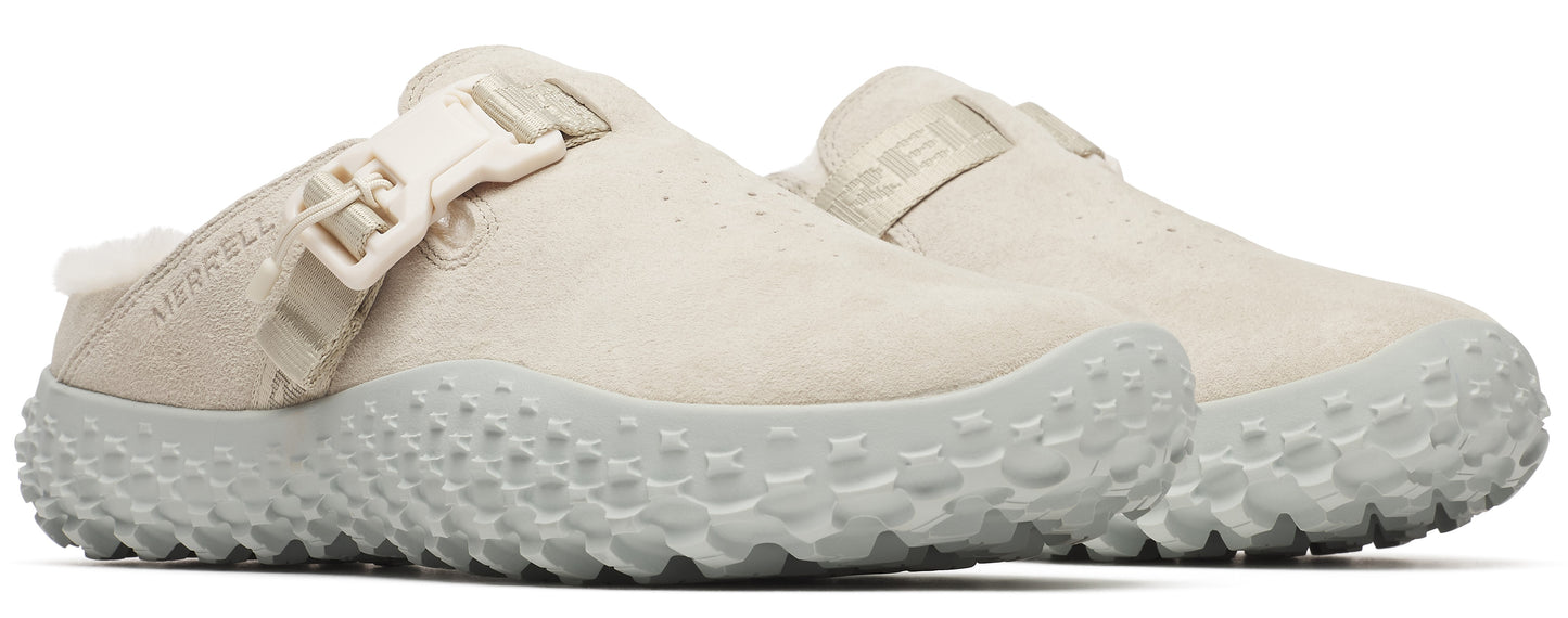 Pair of casual shoes with a buckle strap and lug soles.