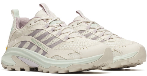 Pair of off-white athletic shoes with gray stripes and brand name visible on the side.