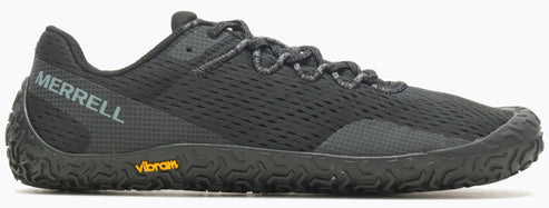 A black athletic shoe with MERRELL branding.