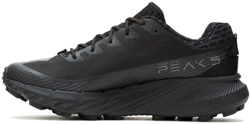 Black running shoe with "AGILITY PEAKS 5" text on the side.