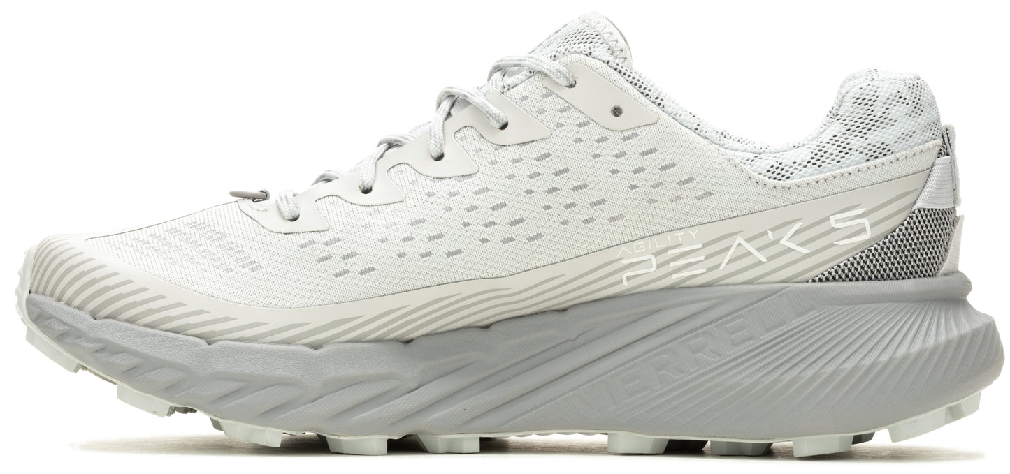 Light grey running shoe with PEAKS text.