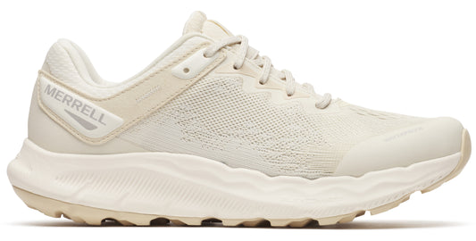 Beige running shoe with "MERRELL" text on the side.