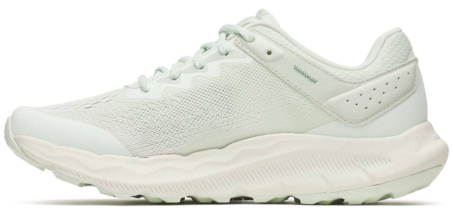 a sneaker, off-white, with a white sole