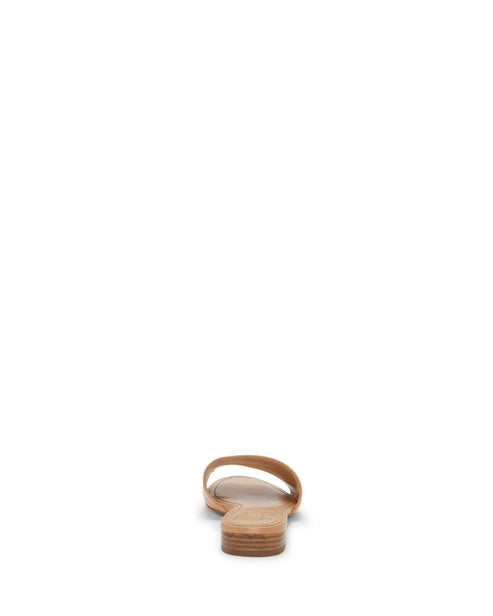 Tan single-band sandal.