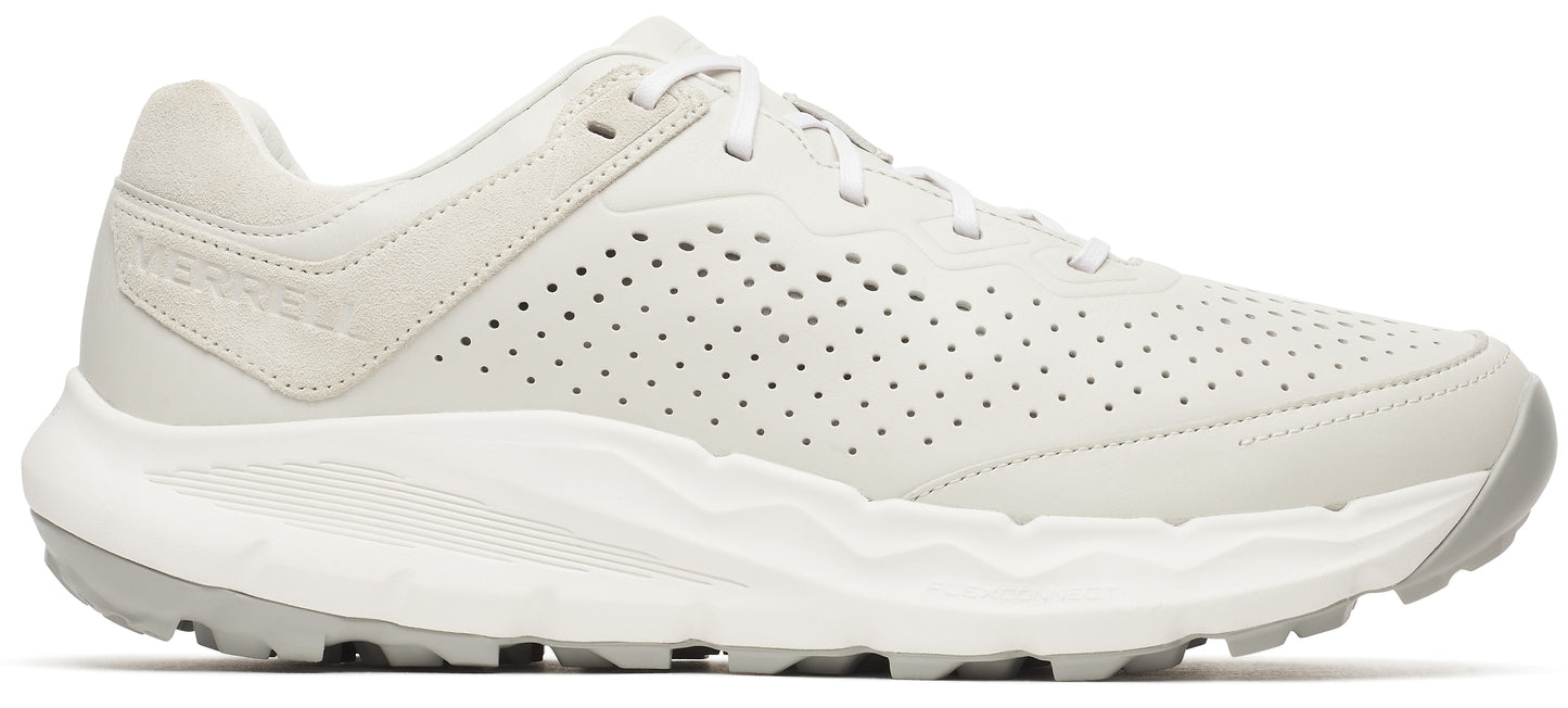 A low-rise, light-gray sneaker with small perforation details.
