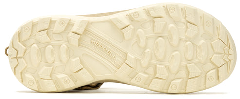 A shoe sole with the brand name MERRELL.