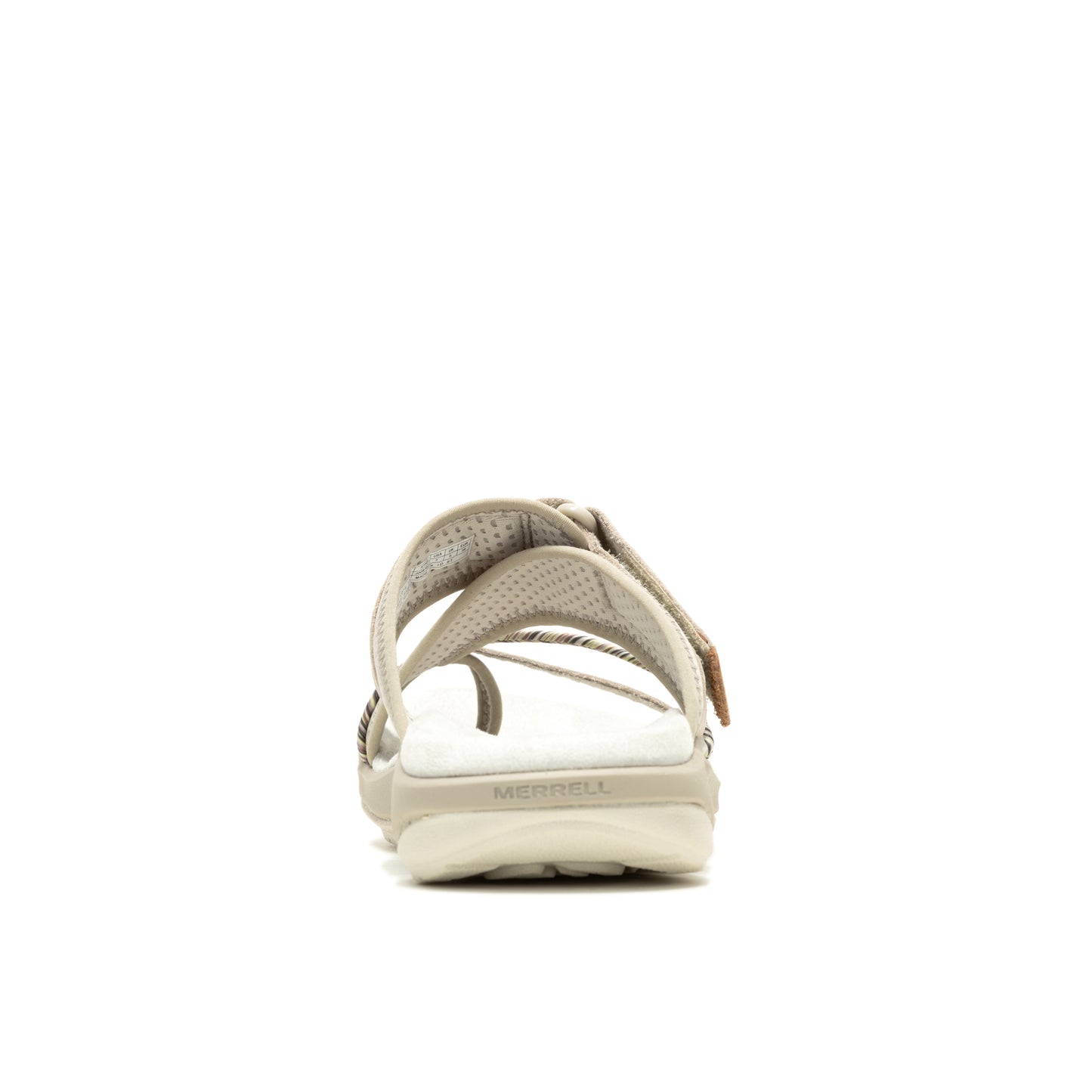 Tan sandal with two adjustable straps.