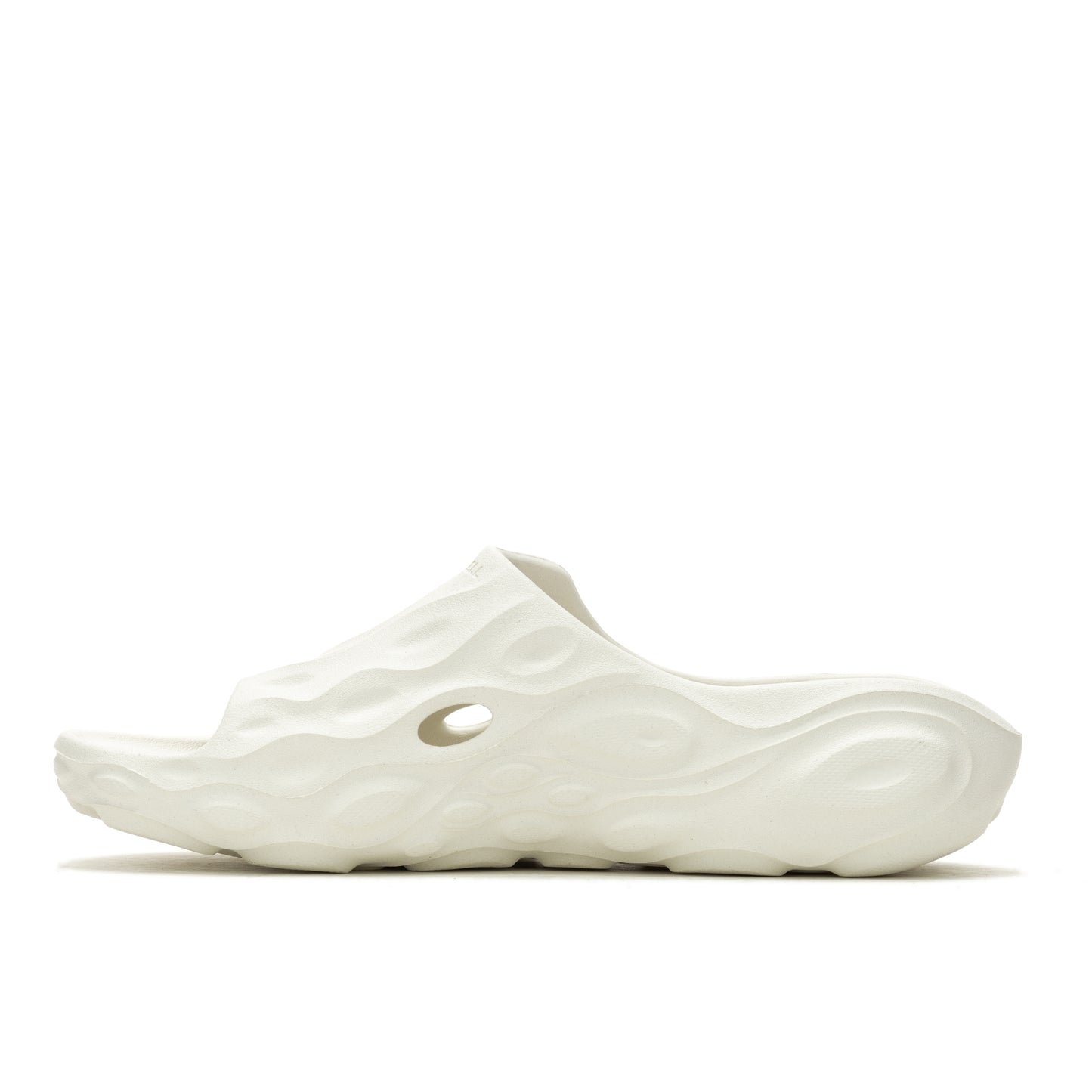 White textured slide with side cut-out.